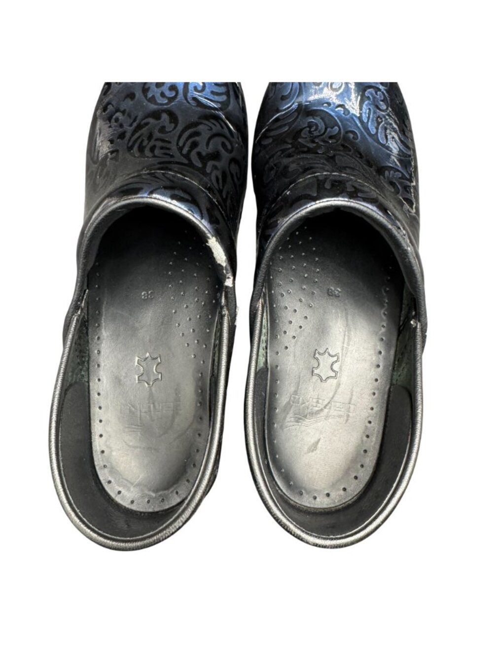 Dansko Professional Clogs Women's Floral Pattern Leather Upper Slip-On, Size 38 - Picture 8 of 10